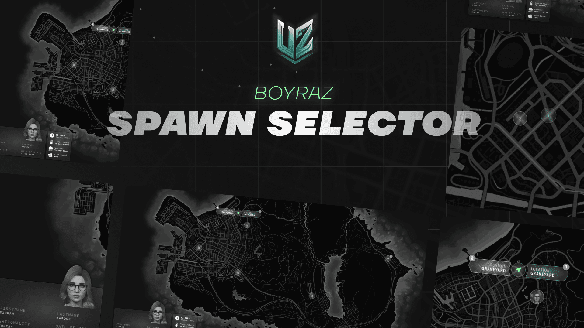 FiveM Advanced Spawn Selector Script | Interactive Map: ESX, QBCore ...